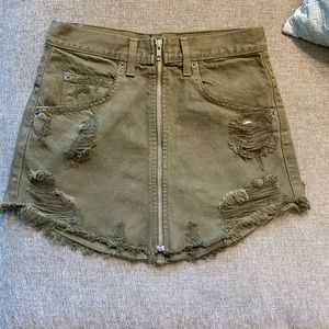 Carmar camo denim skirt